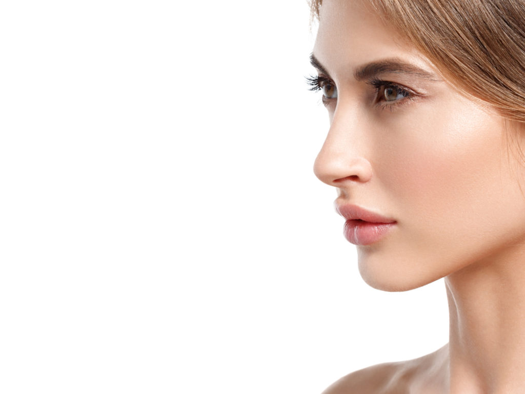 Beauty Woman face with perfect skin Portrait. Isolated on white. by sandpointmedspa in Sandpoint, ID